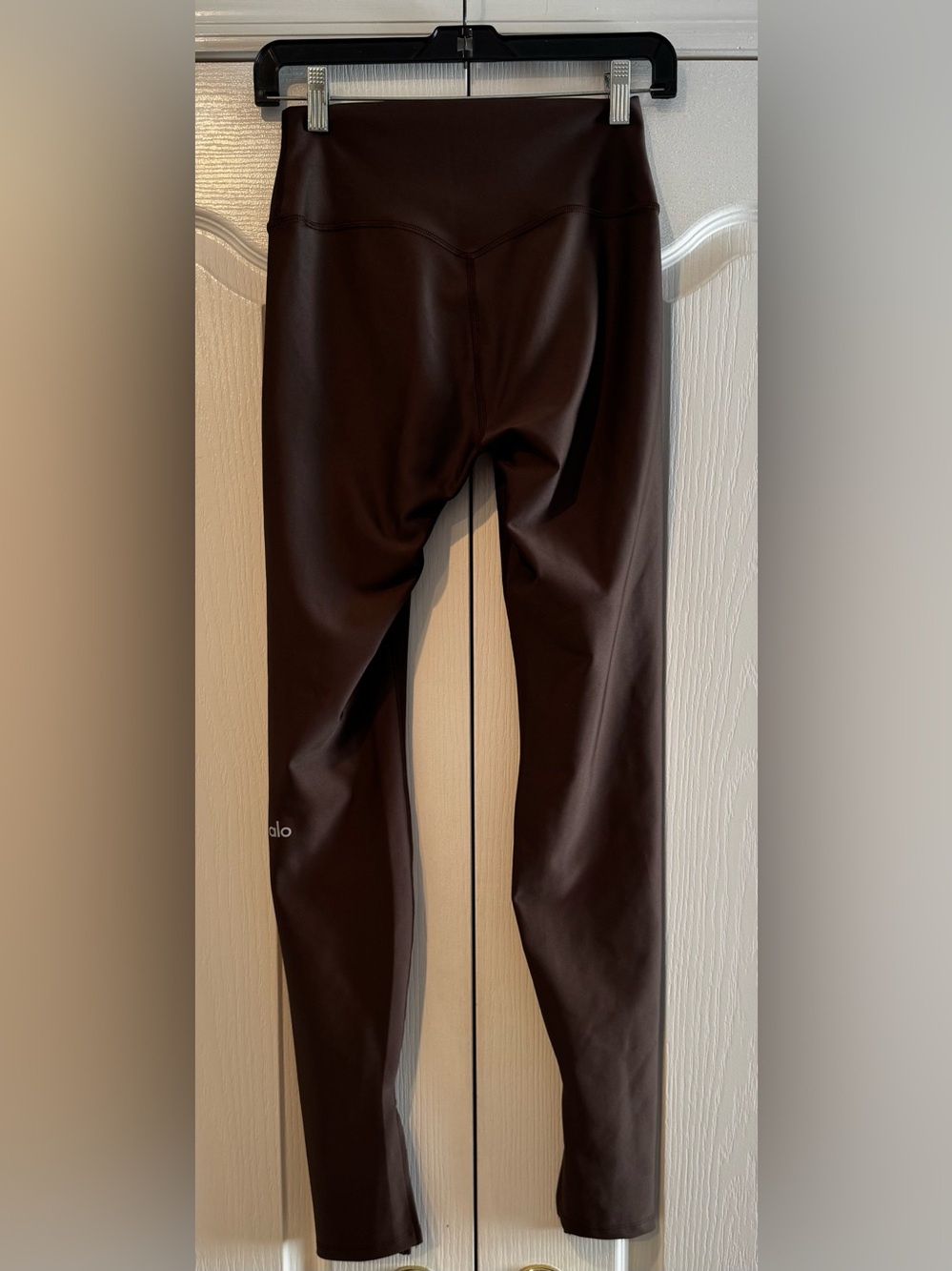 ALO Yoga Chocolate Brown Airlift High-Rise Elongated Leggings - Size M - Picture 5 of 6